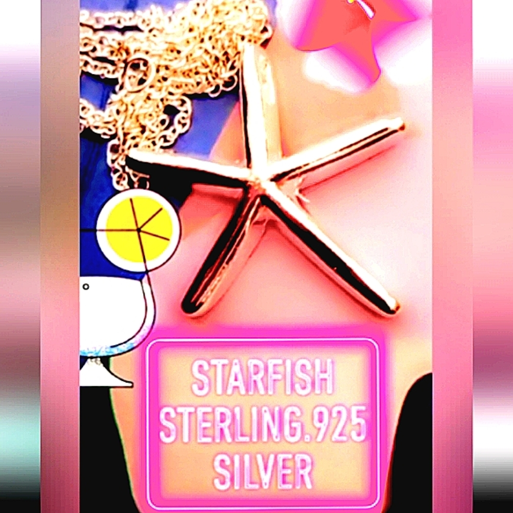 ⭐ SALE ⭐ .925 Sterling Silver Starfish & Chain🌺